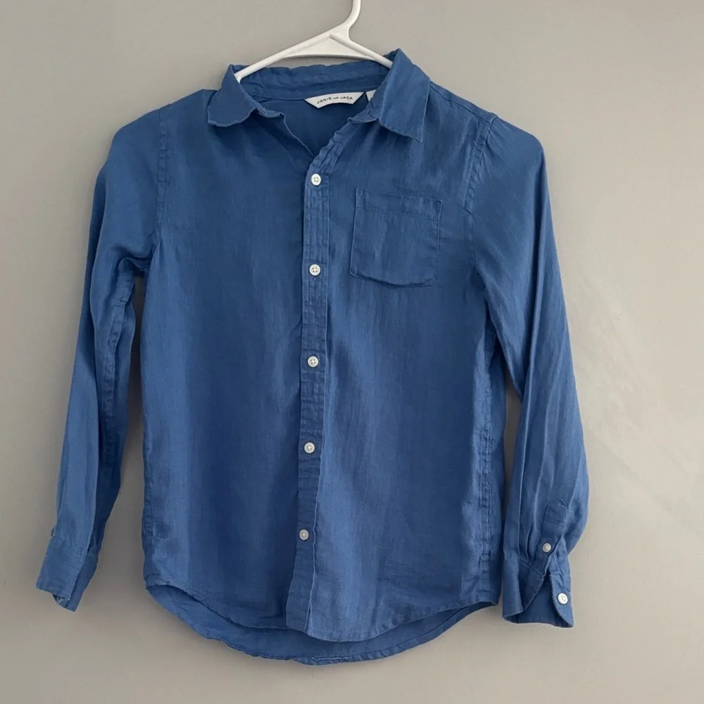 Janie and Jack Classic Navy Button-Down Shirt
